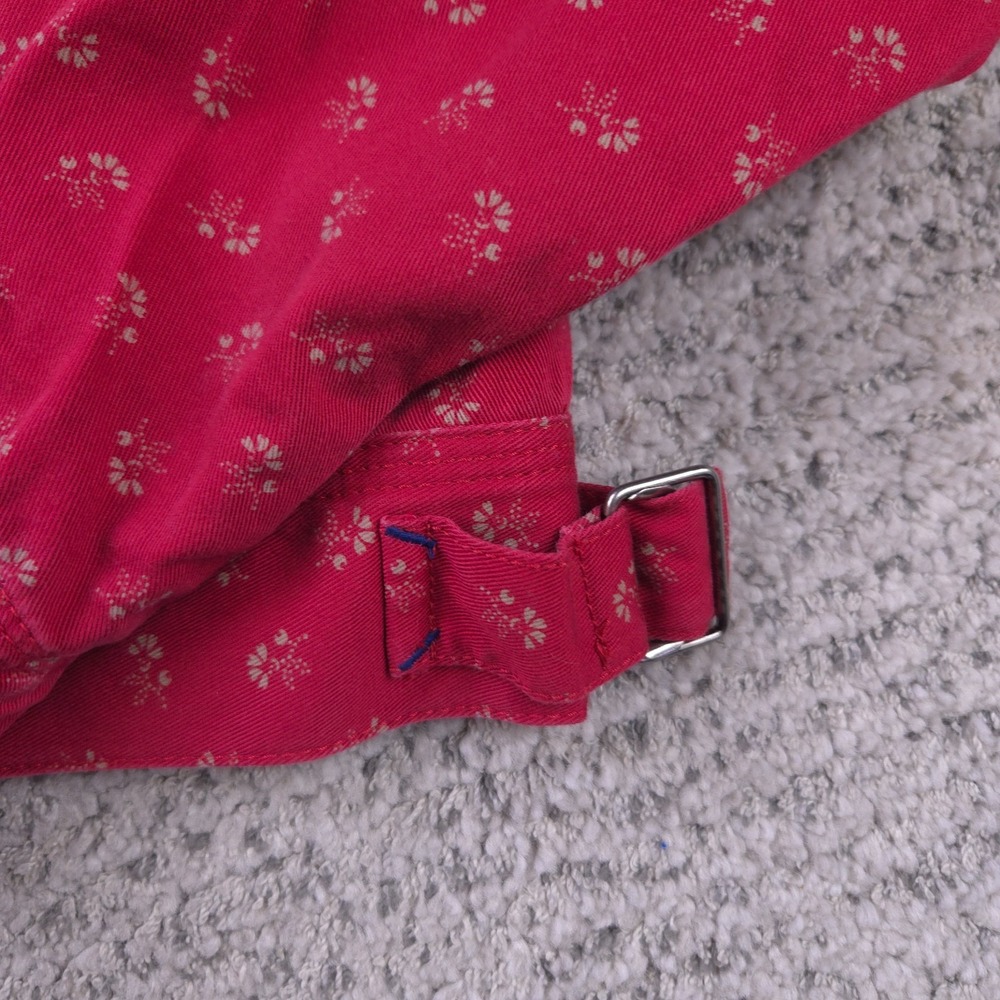 Lauren Ralph Lauren Denim Jacket Womens Small Red‎ Floral Button Jean Trucker - Picture 6 of 11